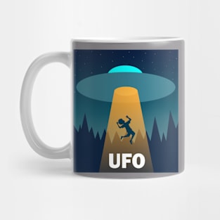 UFO illustration abduction science fiction Mug